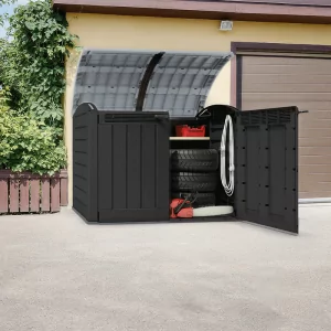 Coffre d'extérieur multifonction 2000L en résine Chalet Jardin