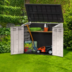 Coffre de rangement pour extérieur en résine 1200L Chalet Jardin