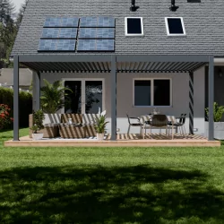 Pergola bioclimatica motorizzata Ombréa ELMO autoportante 4x6M -...