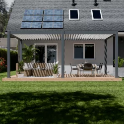 Pergola bioclimatica motorizzata Ombréa ELMO autoportante 4x6M -...