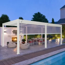 Pergola bioclimatica Ombréa VS autoportante 4x6M - Bianco