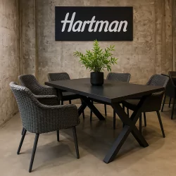 Chaise - Fauteuil AMADORA Alu HARTMAN – Résine tressée