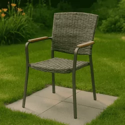 Chaise SINTRA Dining Alu Rattan - HARTMAN