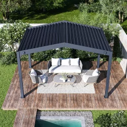 Pergola a doppia falda 3x4 m - Antracite