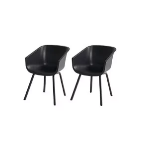 Lot de 2 chaises AMALIA Element Alu - Noir